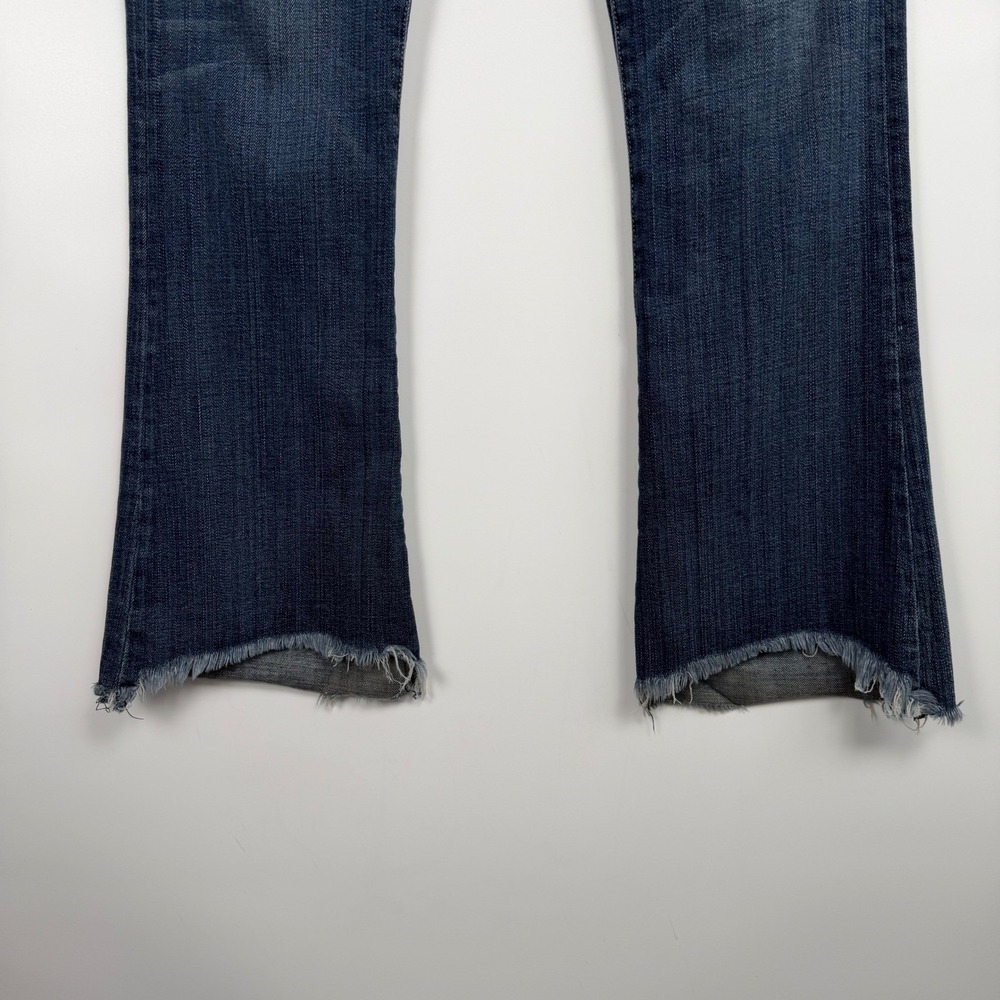 Current Elliott Womens Blue The Flip Flop Loved Frayed Hem Bootcut Jeans Size 28 - Picture 4 of 12